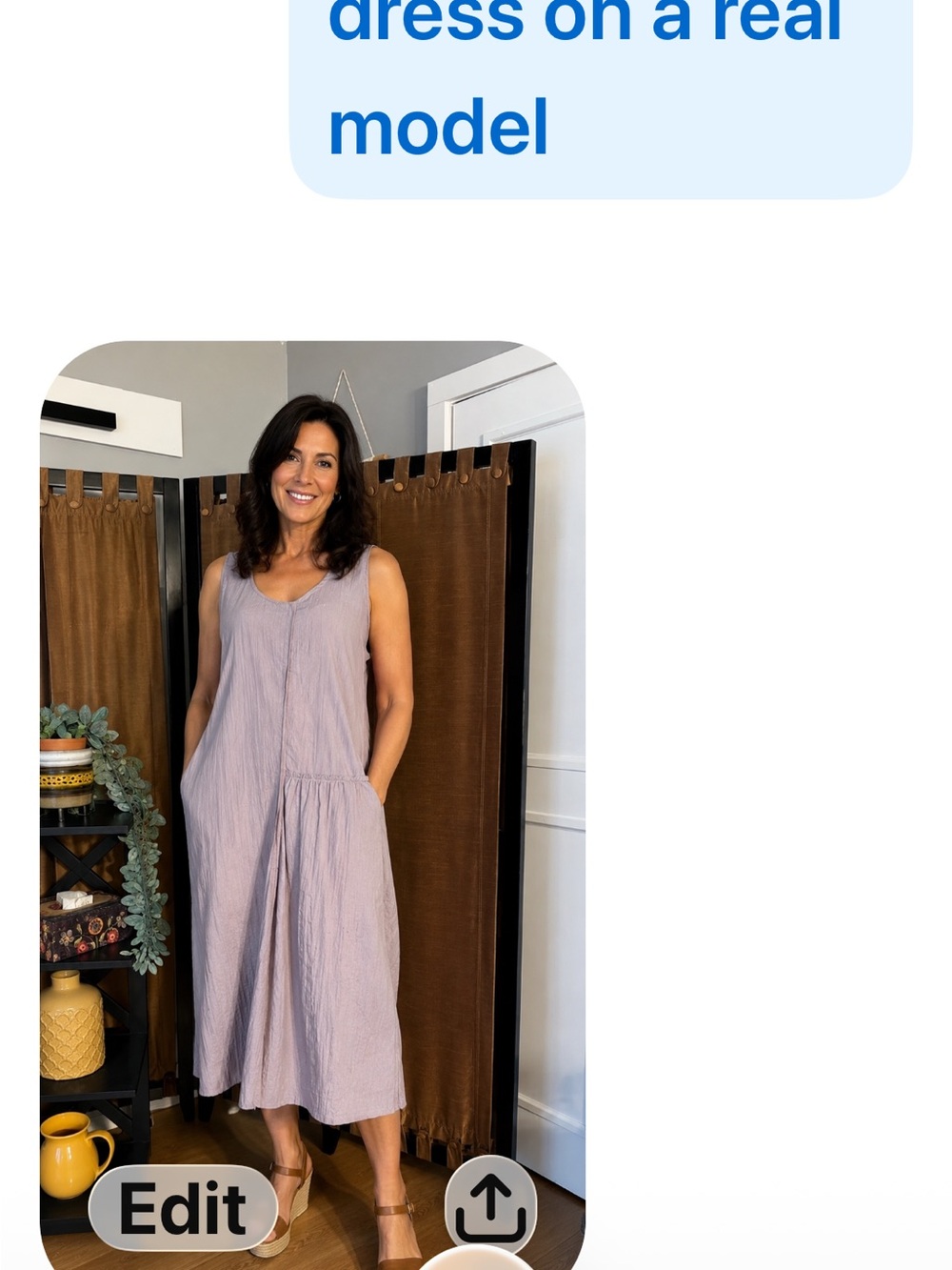Sleeveless Silver Grey Lightweight Midi Dress from Tera Vao.